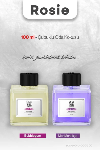 Bubblegum ve Mor Menekşe ROSIE Çubuklu Oda Kokusu 100 ml ürün görseli 1