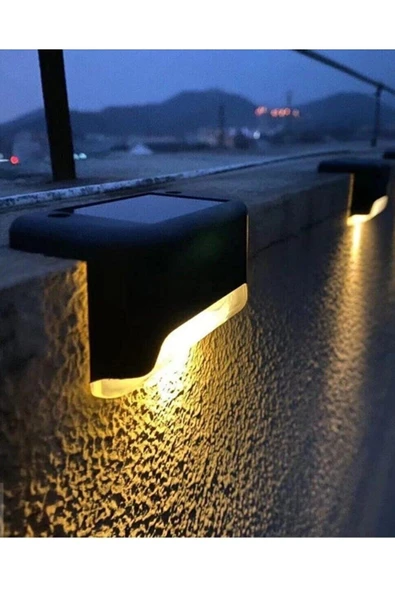 Güneş Enerjili Bahçe Led Lamba Dekor Bahçe Aydınlatma 1 Adet Köşebent Merdiven Veranda Solar ürün görseli 1