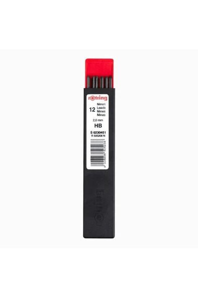 Rotring Min Uç Hi-Polymer 2.00 Mm HB 12 'Li ürün görseli 1