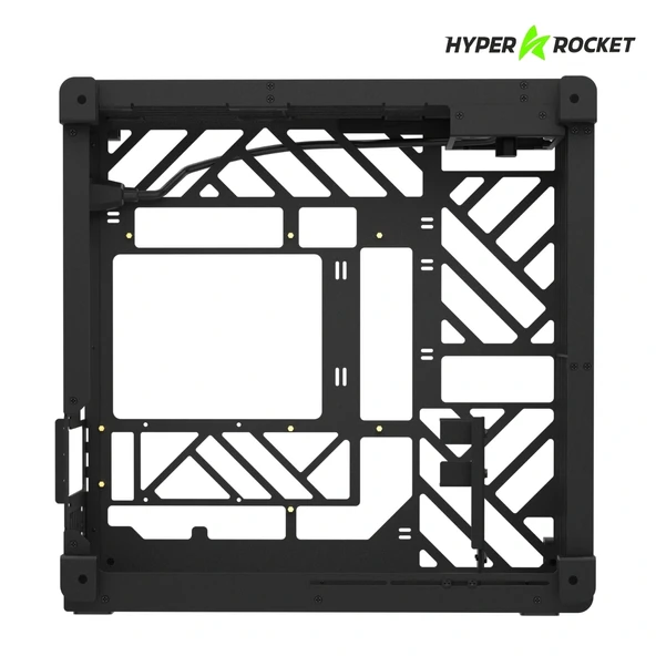 Hyper Rocket GRID M-ATX M-ITX Gaming Open Frame Siyah Oyuncu Kasası - Resim 5