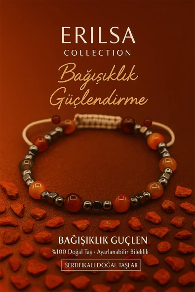 Sertifikalı Bağışıklık Güçlendirme Bilekliği – Çoklu Akik Doğal Taş (6 mm) ürün görseli 1