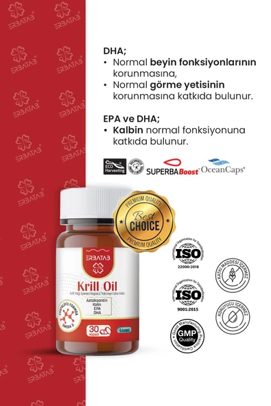 Erbatab Krill Oil 500 mg 30 Kapsül - Resim 5