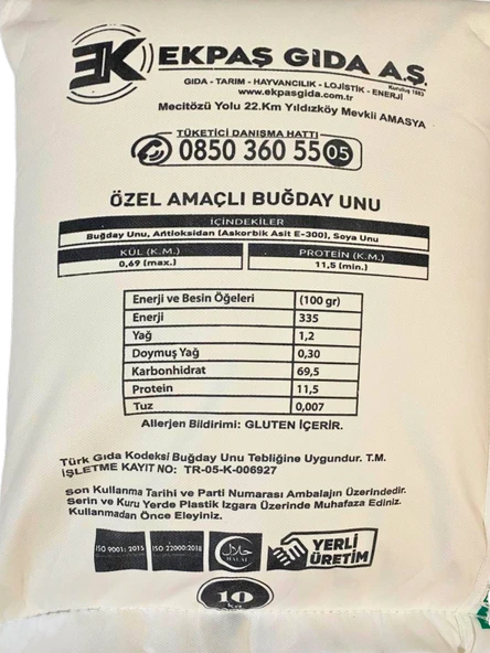 Hamarat Özel Amaçlı Buğday Unu 10kg - Resim 8