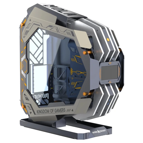Hyper Rocket MOLA E-ATX 4 Argb Fan RGB Open Style Fantastik Oyuncu Kasası ürün görseli 1