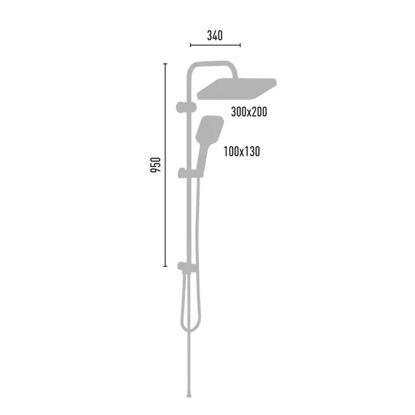 Valtemo RAINWAY CHROME DUŞ SETİ - Resim 3