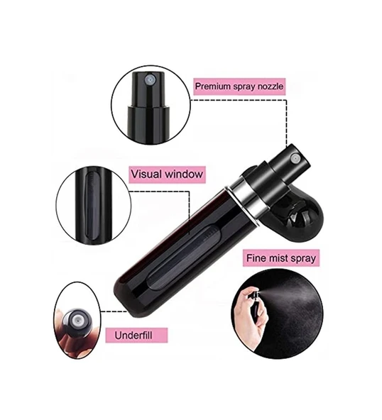 Taşınabilir Mini Doldurulabilir 2 Adet Parfüm Şişesi Atomizer Parfüm Şişeleri Boş Küçük HDH75 ürün görseli 1