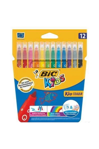 Bic Kids Kid Couleur Ultra Yıkanabilir 12'li Keçeli Boya Kalemi / ?920293 ürün görseli 1