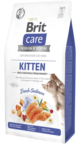 Brit Care Yavru Kediler İçin, Tahılsız, Hipoalerjenik, Taze Somonlu Kuru Mama 7 kg ürün görseli 1