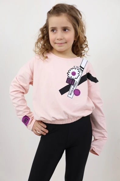 Toontoy Kız Çocuk Baskılı Tişört - Resim 7