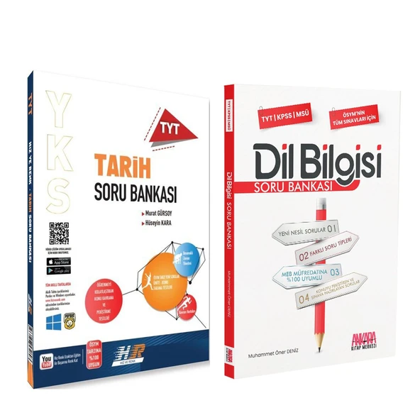 Hız ve Renk TYT Tarih ve AKM Dil Bilgisi Soru Bankası Seti 2 Kitap ürün görseli 1