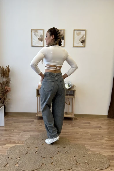 Soluk Efektli Baggy Jean - Resim 3