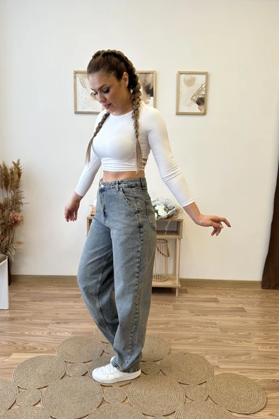 Soluk Efektli Baggy Jean ürün görseli 1