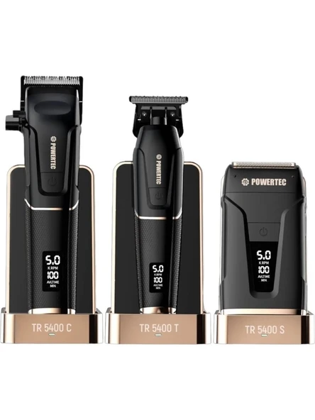Powertec TR-5400 Saç & Sakal & Ense Profesyonel Tıraş Makinesi Seti ürün görseli 1