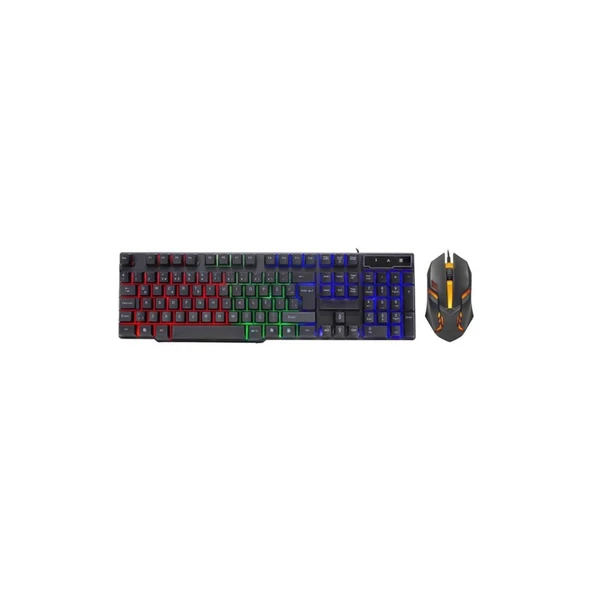 KM-G77 Siyah USB Aydınlatmalı Klavye Mouse Set KM-G77 ürün görseli 1