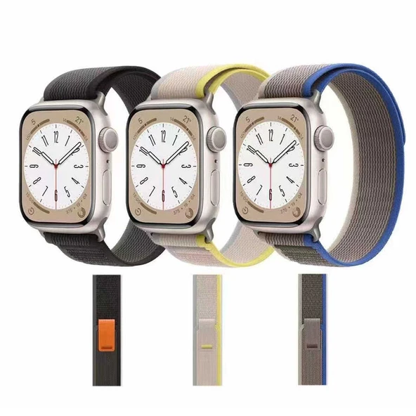 Watch 7 45mm ZNTH KRD-77 Hasır Kordon - Charcoal - Resim 5