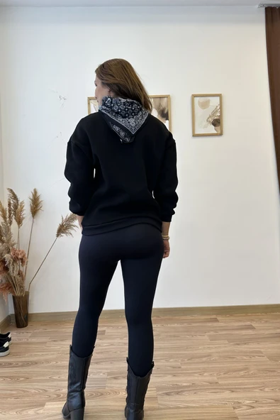 Fular Detaylı Sweatshirt - Resim 9