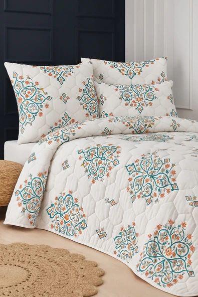 Mislina Home Canary Tek Kişilik Kapitone Dolgulu Pike 4 Mevsim Petek Dsn |Yastık Kılıfı Hediye| 160x230cm ürün görseli 1