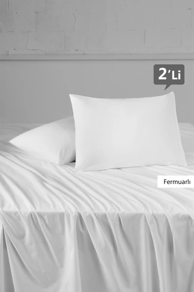Mislina Home Terry Cotton Pamuklu 2'li Fermuarlı Sıvı Su Geçirmez Yastık Koruyucu Alezi 50x70 Cm ürün görseli 1
