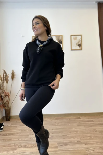 Fular Detaylı Sweatshirt - Resim 11