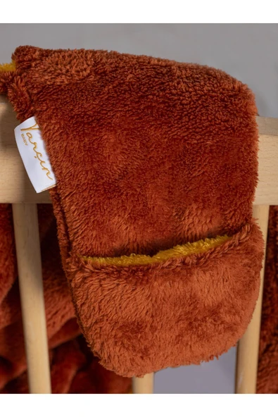 Mislina Home TARÇIN BABY WELLSOFT YENİ DOĞAN BEBEK DIŞ KUNDAK UYKU TULUMU KİREMİT 2