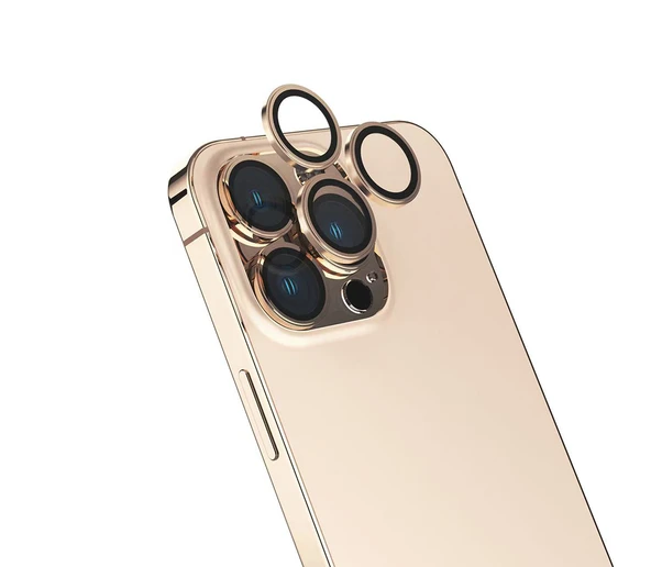 iPhone 16 Pro Max ZNTH Mikro Kamera Lens Koruyucu - Desert Titanyum ürün görseli 1