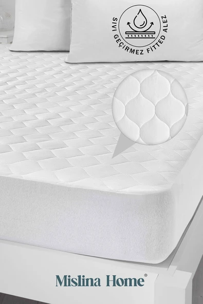 Mislina Home Kapitone Pamuklu Fitted Full Kenar Sıvı Su Geçirmez Tek Çift Kişilik Çocuk Yatak Koruyucu Alezi ürün görseli 1