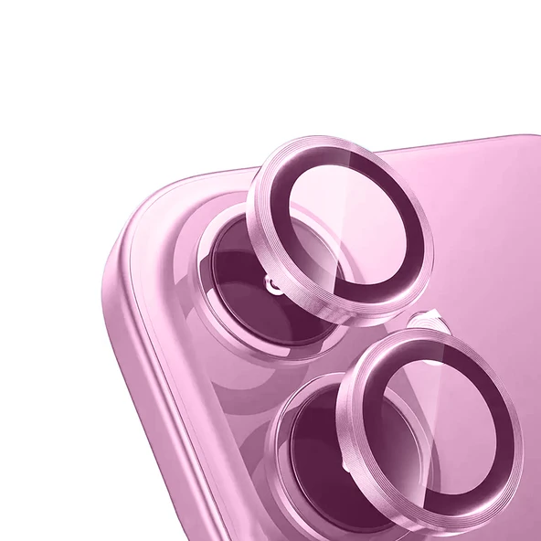 iPhone 16 ZNTH Mikro Kamera Lens Koruyucu - Pembe ürün görseli 1