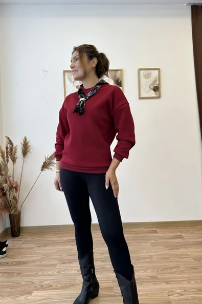 Fular Detaylı Sweatshirt - Resim 4