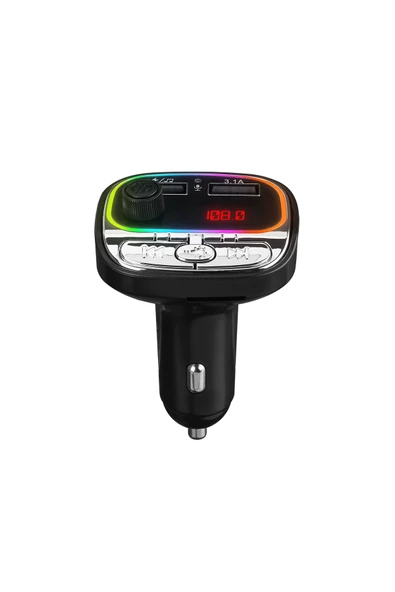 Hytech HY-XCB40 Çift USB 5V 3.1A Rainbow Işıklı Led Ekran TF Kartlı V5.0 Bluetooth Fm Tran ürün görseli 1