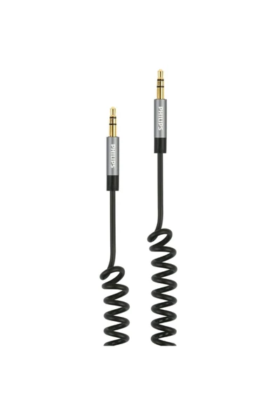 Philips Aux Spiral Kablo Siyah - Resim 2