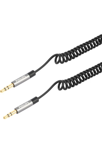 Philips Aux Spiral Kablo Siyah - Resim 4