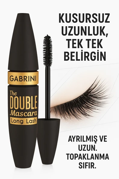 Gabrini Long Lash Mascara – Kirpikleri Uzatan Siyah Maskara ürün görseli 1
