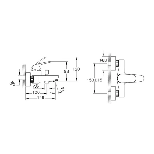 43057 FLOW R BANYO BAT. KROM - Resim 2