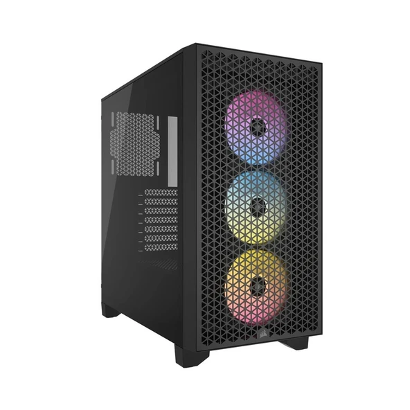 CORSAIR iCUE 3000D AIRFLOW RGB 750W Bronze Temperli Cam Mid-Tower Siyah Gaming Kasa-CC-9020161-EU ürün görseli 1