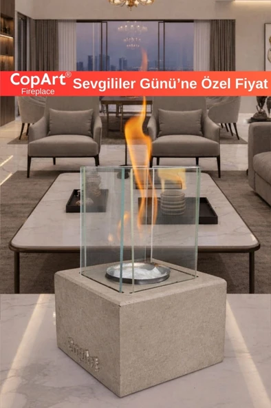 CopArt Muko Biyoetanol Masaüstü Şömine - 1 Lt Yakıt Hediye ürün görseli 1