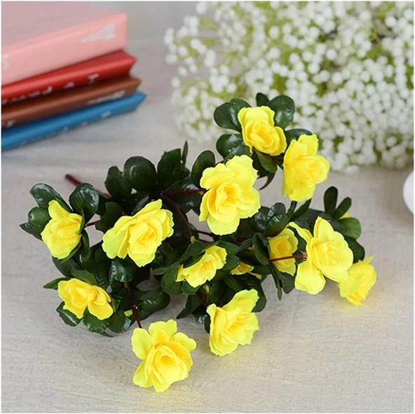 Yapay Çiçek Sarı Açelya Demeti 7 Dallı 33*20cm ürün görseli 1