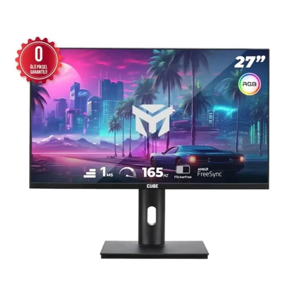 Cube PA-27V165F 27'' 1 MS 165 HZ RGB Gaming Monitör ürün görseli 1