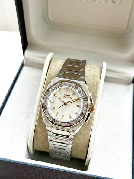 Ferro FL43026A-A Quartz Çelik Gri 30 mm Kadın Kol Saati ürün görseli 1