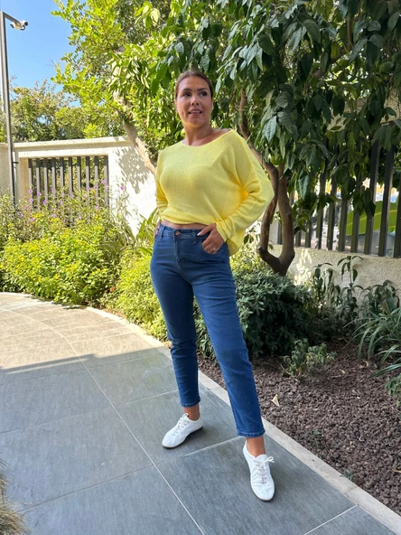 Likralı Mom Jean - Resim 10