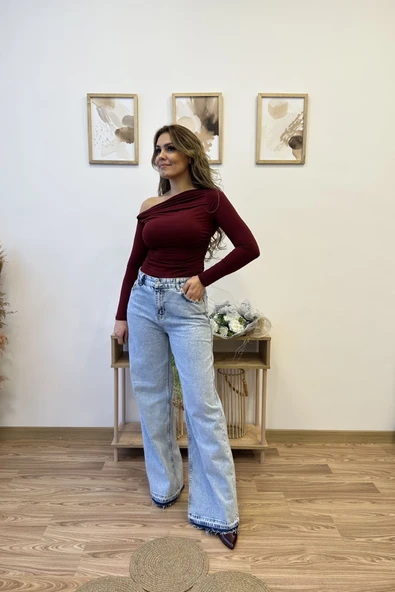 Paça Detaylı Palazzo Jean ürün görseli 1