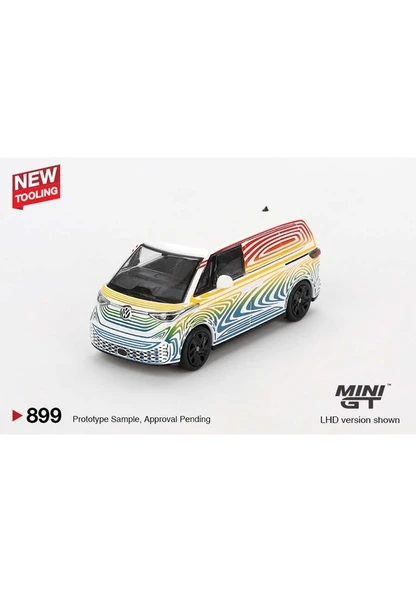 Mini GT 164 Volkswagen Id. Buzz Prototype Rainbow 899 Bl - Resim 3