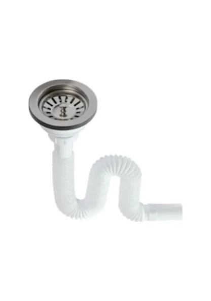 Körüklü Lavabo Sifonu Lavabo Altı Hortumu Lavabo Gider Borusu 2 Adet Gider Borusu ürün görseli 1