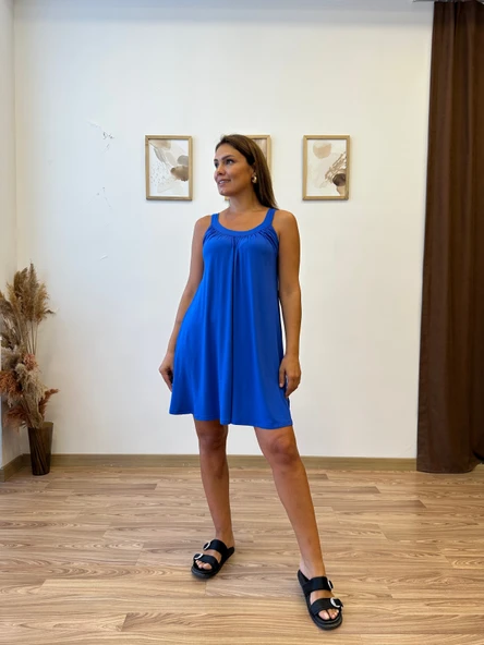Askılı Süprem Mini Elbise - Resim 2