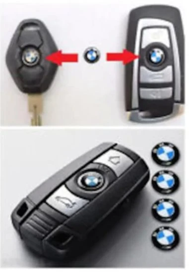 BMW Araç Anahtar Logo Amblemi (11mm)  4 Adet DAMLA ETİKET ürün görseli 1