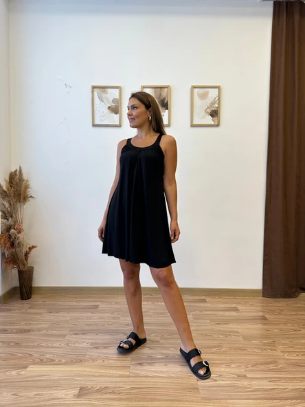 Askılı Süprem Mini Elbise - Resim 12