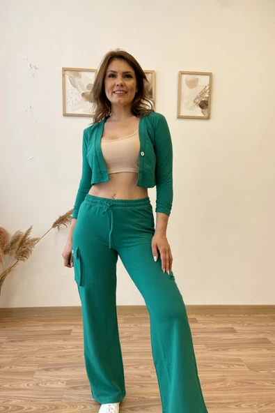 Crop Ceketli Eşofman Takım ürün görseli 1