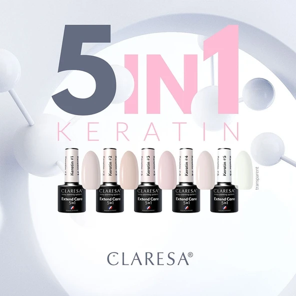 Claresa Keratin 5in1 Base Coat Şeffaf 05 - 5g - Resim 3
