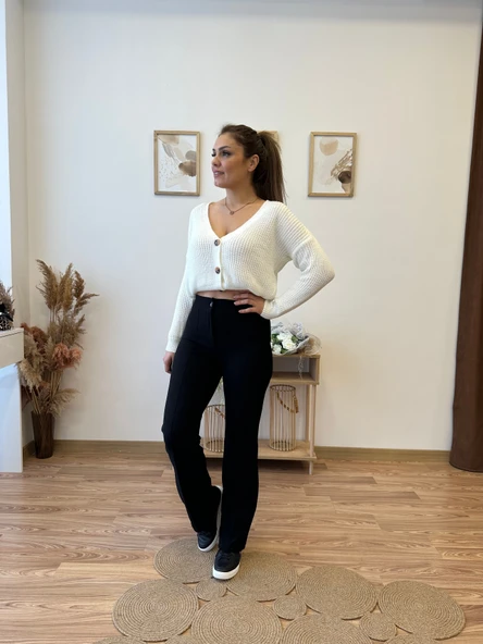 Çımalı Esnek Palazzo Pantolon - Resim 2