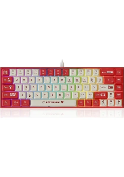 Leaven Siyah Daktilo K550 Kırmızı Switch Rgb Gaming Oyuncu Mekanik Klavyesi -Su Geçirmez ürün görseli 1