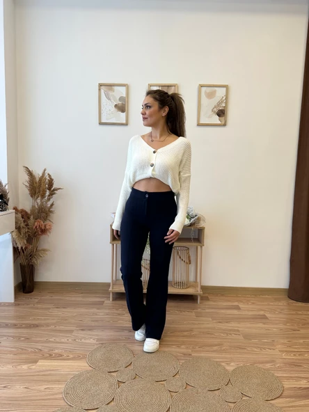 Çımalı Esnek Palazzo Pantolon - Resim 6